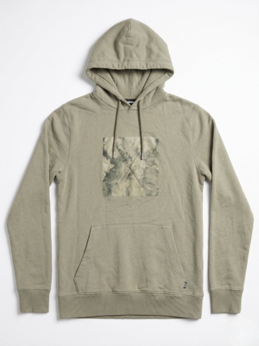 Express Sage Water Color Logo Graphic Hoodie - Size S - Made in Mexico - Used